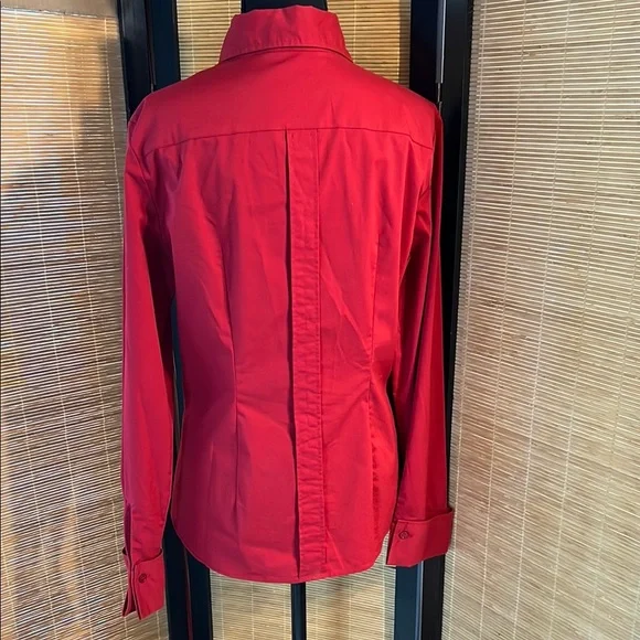 4/$15 New York & Company Red Button Down Shirt - Picture 2 of 2